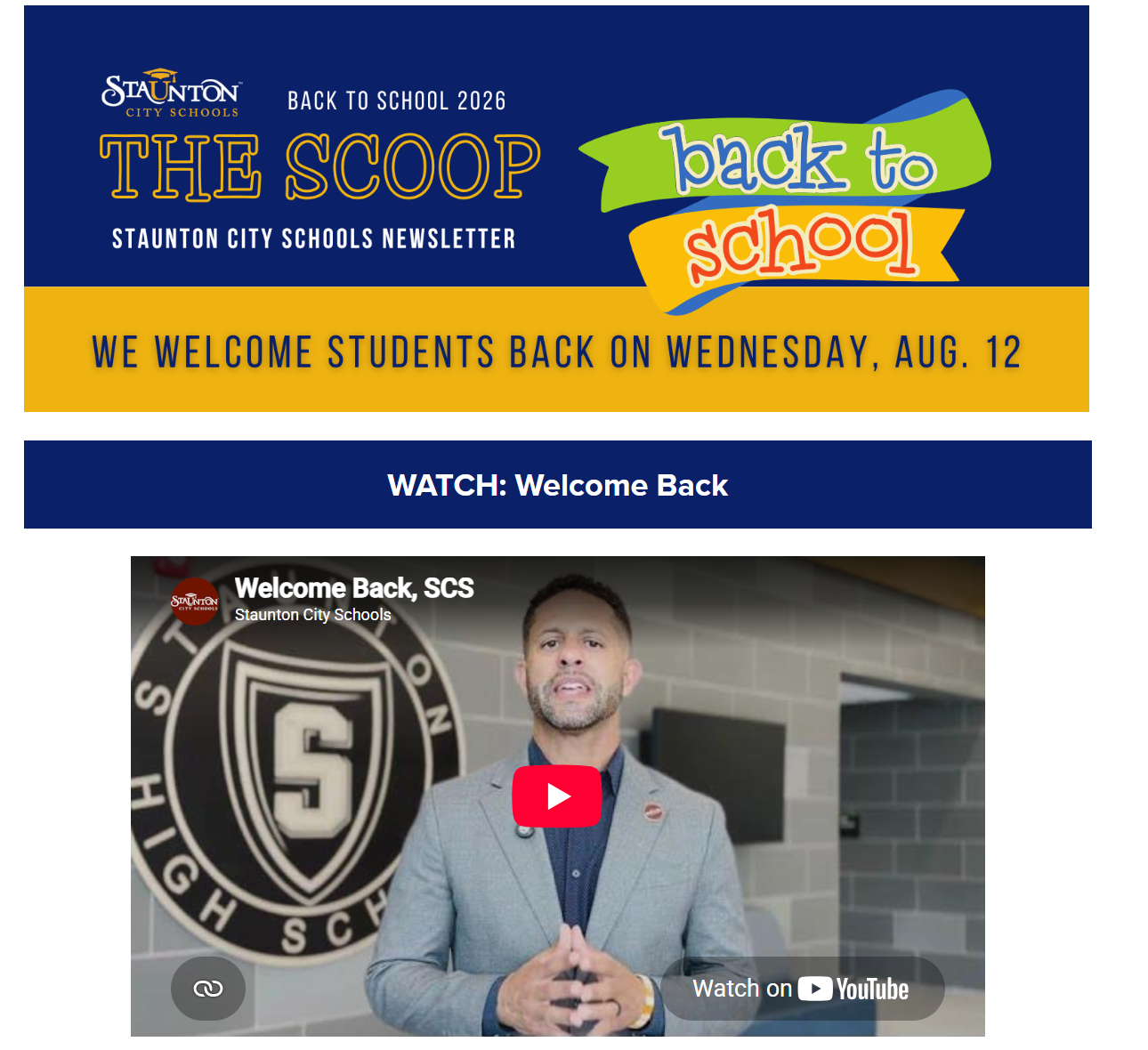 Back-to-School 2026 newsletter cover